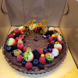 D28cm Hazelnut Dark Chocolate Tart