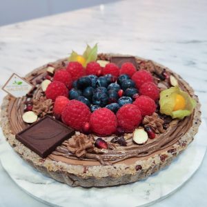 D20 Raw Vegan Hazelnut Dark Chcocolate Tart D20 cm