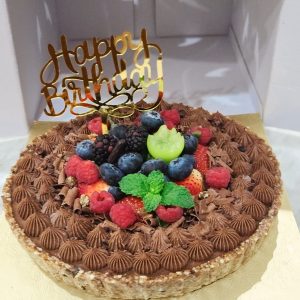 D24 Raw Vegan Hazelnut Dark Chocolate Tart 24cm