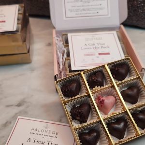 9 Heart Pralines Pure Love Deep Love