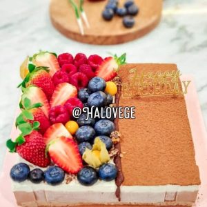 18.5cm Raw Vegan Chocolate Tiramisu Square 18.5cm
