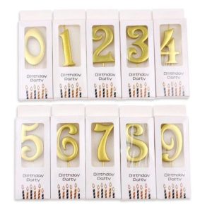 Premium gold candle - Number