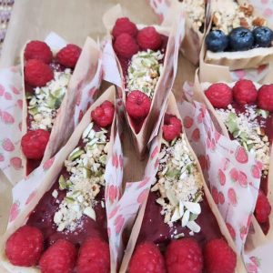 Slice - Raw Vegan Raspberry Cheesecake