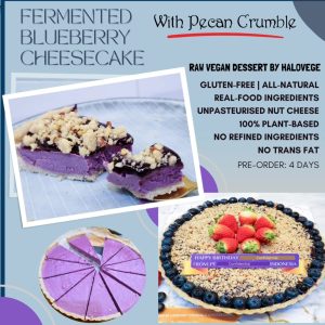 SLICE - BLUEBERRY Cheesecake with pecan crumbles